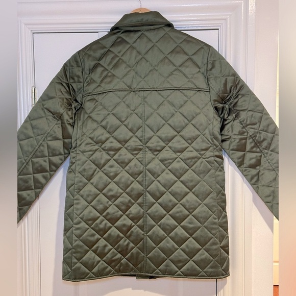 NWT J Crew Collection Quilted Barn Jacket in High Shine Satin Fall - Picture 3 of 11